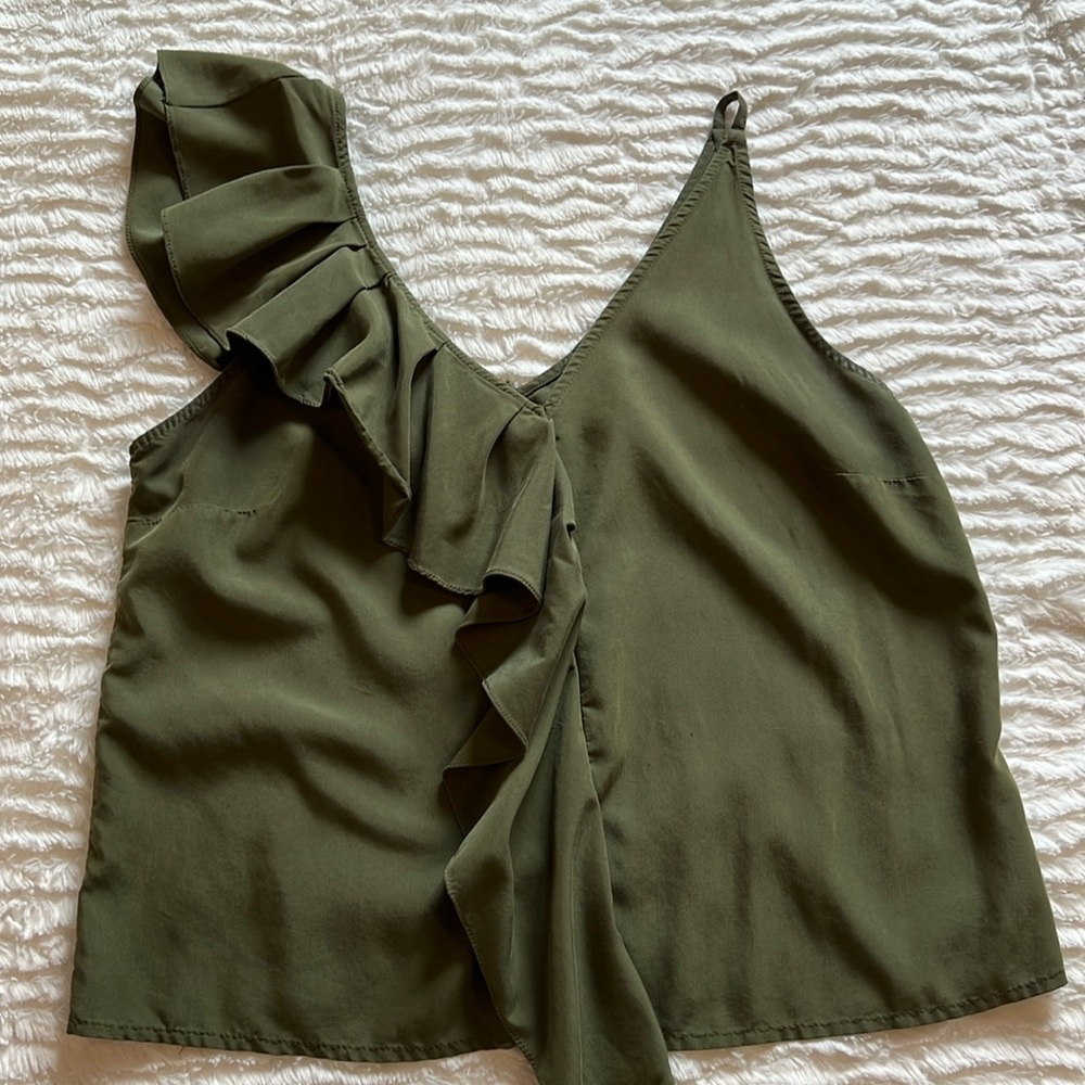 Olive green tank top